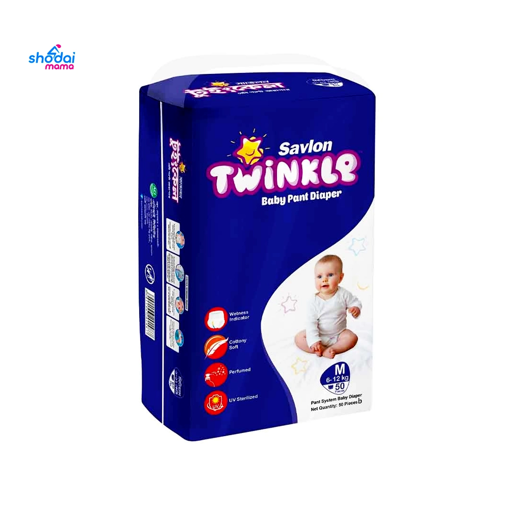 Savlon Twinkle Baby Pants Diaper (6-12Kg) - M 40pcs
